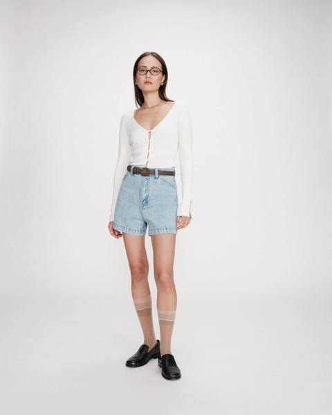Grace & Mila High Waist Jeans Short VERNE - Skyblue Grace & Mila High Waist Jeans Short VERNE - Skyblue