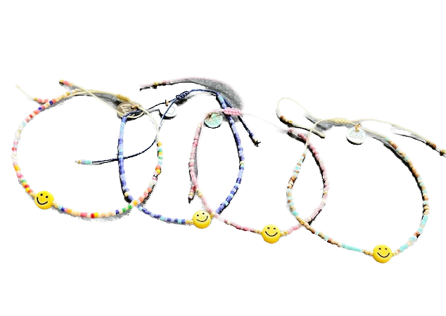 Lua Armband Happy Sunshine Verstellbar Smiley Türkis