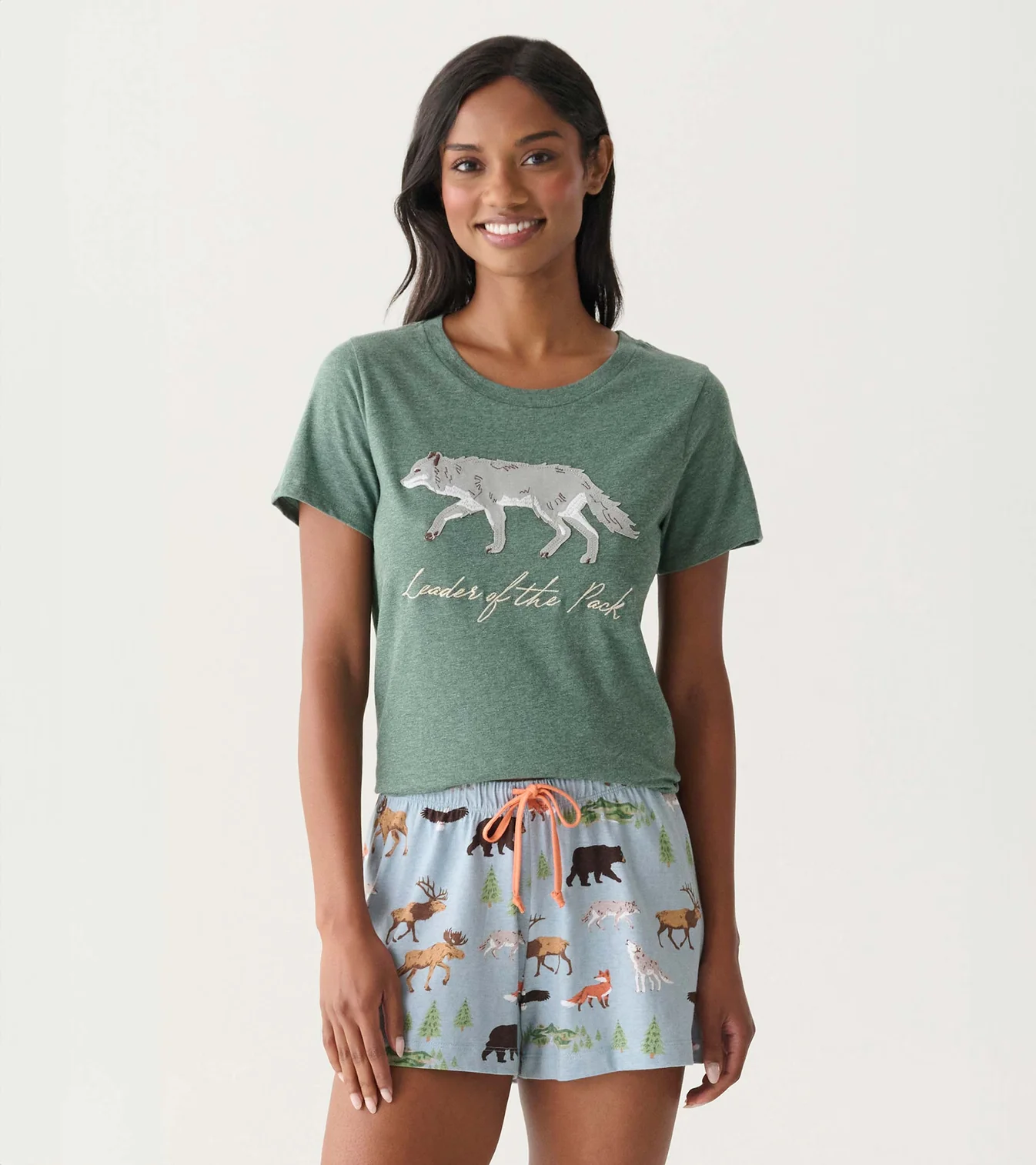 Little Blue House Northern Wilderness Kurzarm T-Shirt in Grün - Leader of the Pack Little Blue House Northern Wilderness Kurzarm T-Shirt in Grün - Leader of the Pack