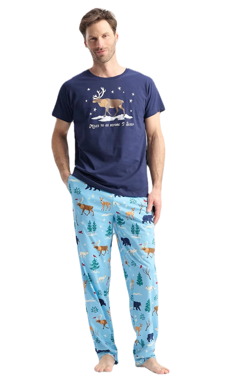 Little Blue House Herren Pyjamahose Winter Wonderland – Schlafhose aus 100 % Baumwolle Little Blue House Herren Pyjamahose Winter Wonderland – Schlafhose aus 100 % Baumwolle