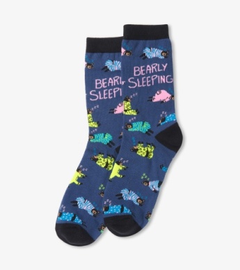 Little Blue House Damen Socken in Blau - Bearly Sleeping Little Blue House Damen Socken in Blau - Bearly Sleeping