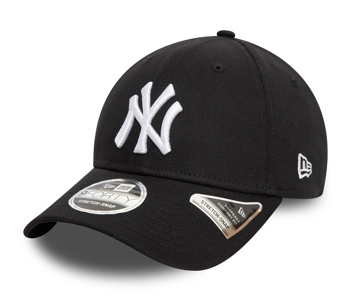 New Era New York Yankees MLB 9FORTY Stretch Snap Cap in Schwarz New Era New York Yankees MLB 9FORTY Stretch Snap Cap in Schwarz