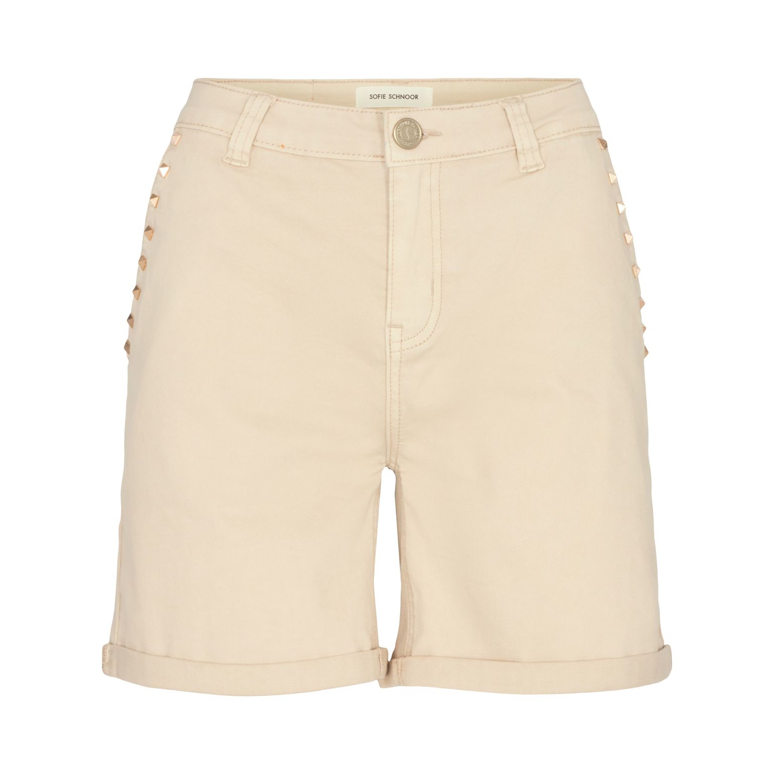 S222317_7093_1 Sofie Schnoor Chino Short in Beige mit Nieten - SALE