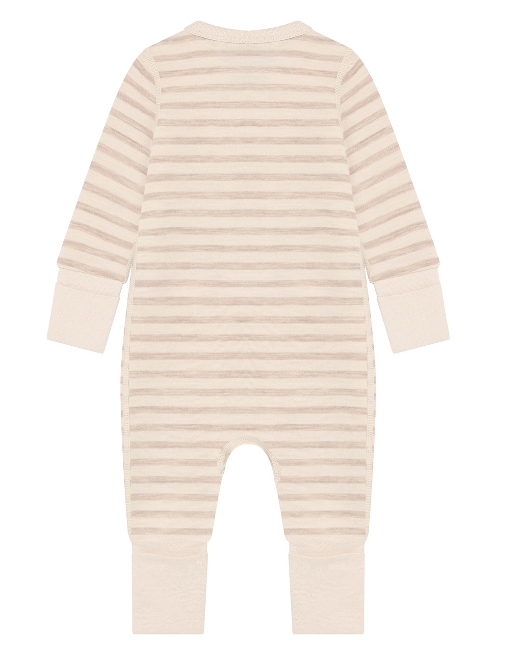 CeLaVi Strampler aus Merinowolle - Wolle Bambus Jumpsuit mit Reißverschluss - Mocha Merenge Gestreift CeLaVi Strampler aus Merinowolle - Wolle Bambus Jumpsuit mit Reißverschluss - Mocha Merenge Gestreift