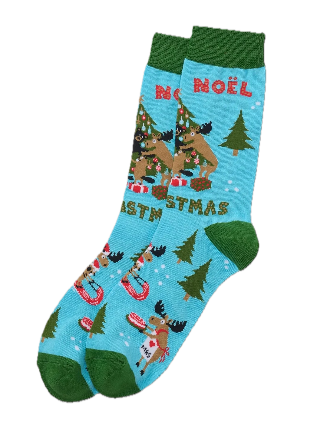 Little Blue House Men's Wild About Christmas Crew Socks – Weihnachtssocken für Herren mit Elchmotiv Little Blue House Men's Wild About Christmas Crew Socks – Weihnachtssocken für Herren mit Elchmotiv