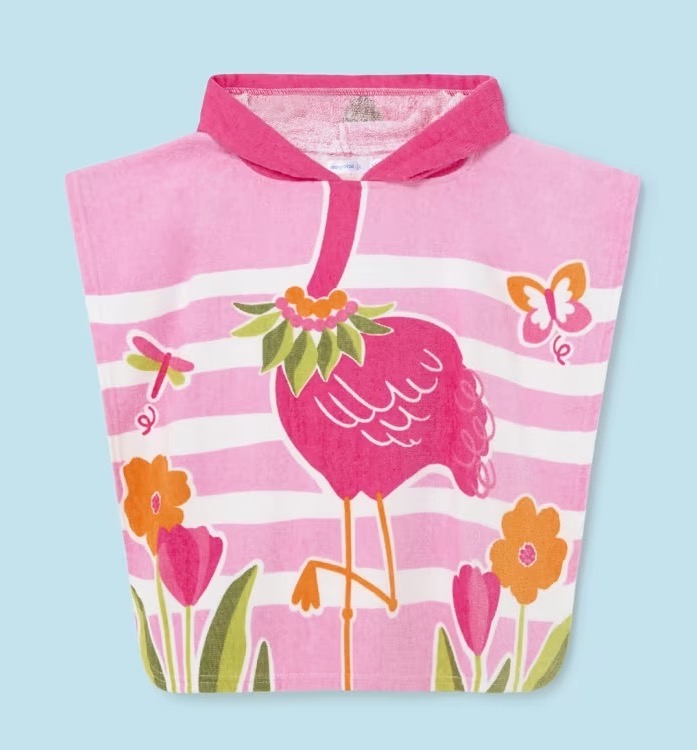 strand-badetuch-kapuze-better-cotton-baby-magenta-XL-4 Mayoral Strand Badetuch mit Kapuze - Flamingo