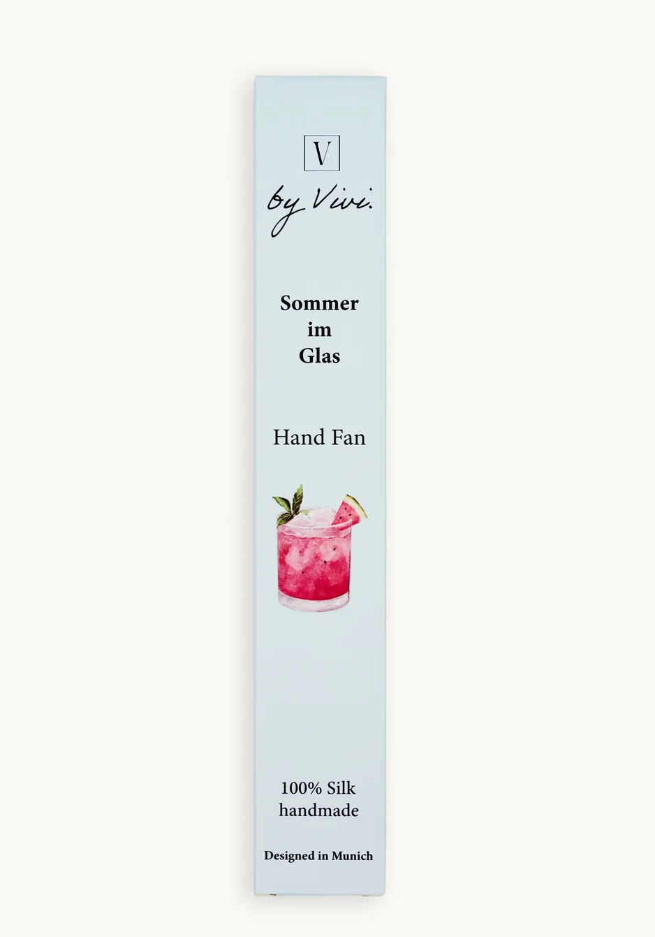 By Vivi Fächer Handgefertigt aus Seide mit Geschenkbox - Cocktails - Sommer im Glas By Vivi Fächer Handgefertigt aus Seide mit Geschenkbox - Cocktails - Sommer im Glas