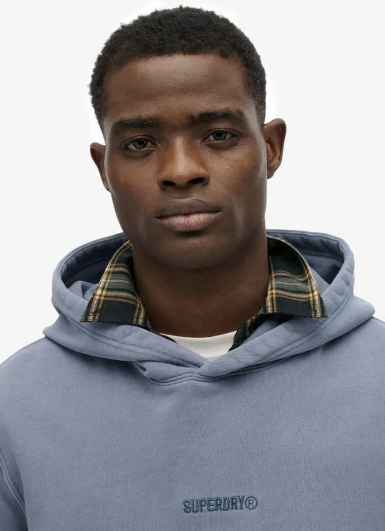 Superdry Herren Kapuzenpullover Micro Logo in Blau/Grau