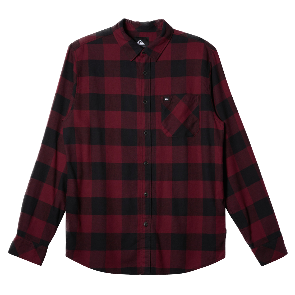 Quiksilver Buffalo Classic Flanellhemd für Männer - Wine/Rot-Schwarz kariert