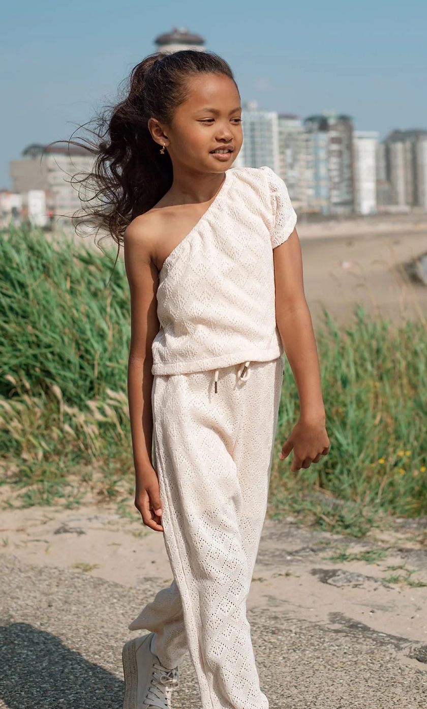 Like Flo Hose mit Boho Stil Häkelarbeit Lochmuster in Creme - SALE Like Flo Hose mit Boho Stil Häkelarbeit Lochmuster in Creme - SALE