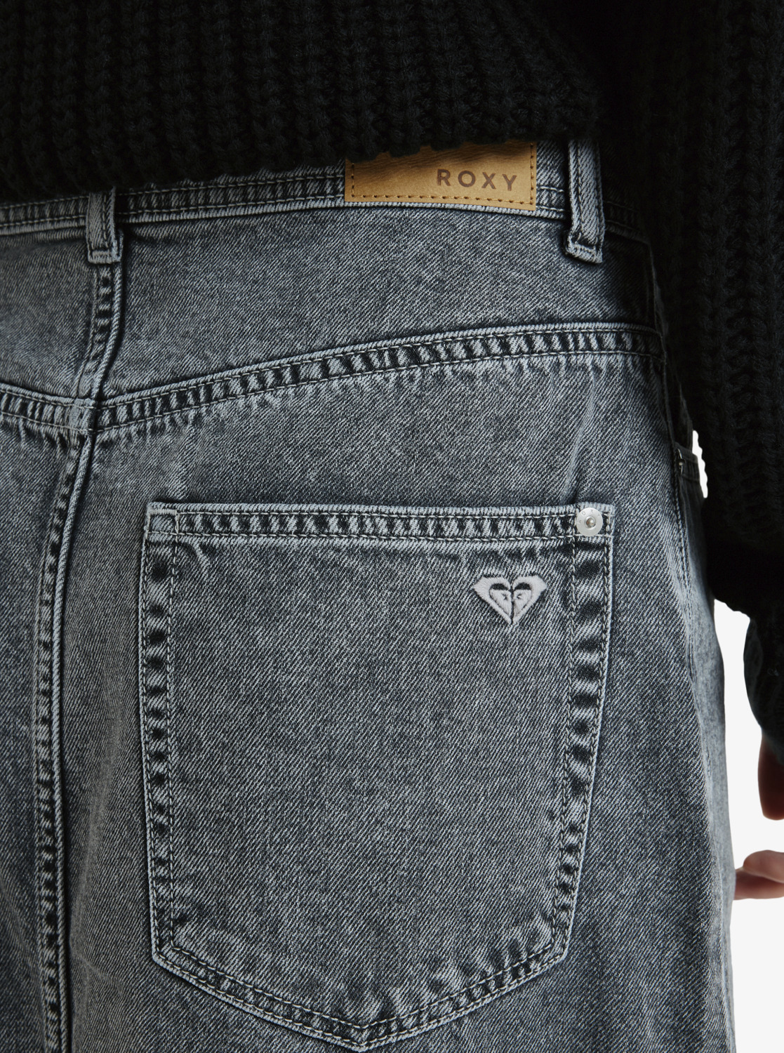 Roxy Cold Winds - Midi Length Denim Skirt für Damen - Jeansrock Grau Roxy Cold Winds - Midi Length Denim Skirt für Damen - Jeansrock Grau