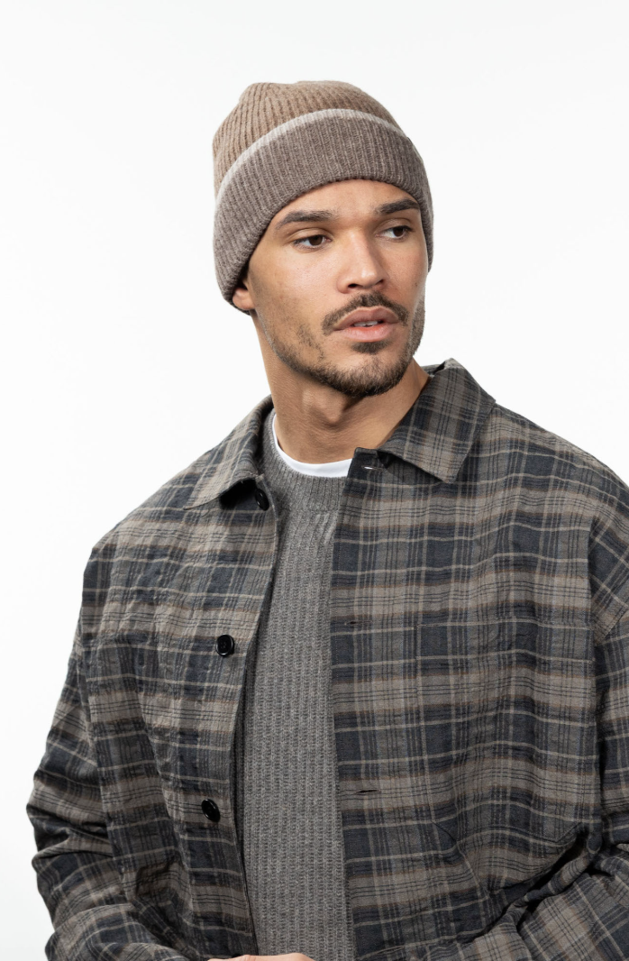 Barts Pharon Beanie Herrenmütze mit Umschlag - Brown/Braun