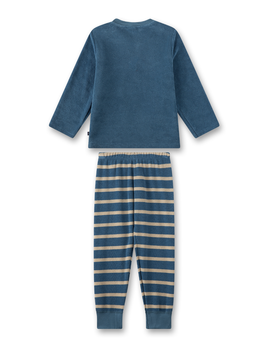 Sanetta Jungs Pyjama/Schlafanzug Frottee - Blau mit Eisbär Sanetta Jungs Pyjama/Schlafanzug Frottee - Blau mit Eisbär