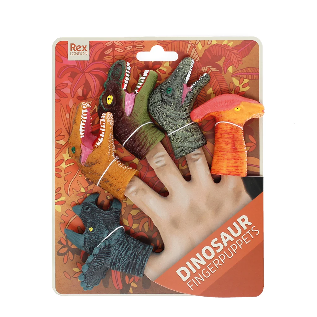 Rex London Fingerpuppen Dinosaurier Set von 5 Stück