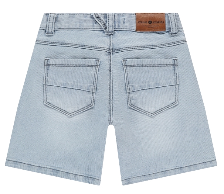 Babyface Stains & Stories Jungs Wide Leg Jeans Short in Hellblau 