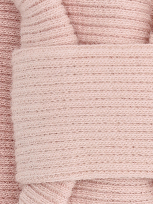 Minymo Stirnband aus Rib Strick in Rosa 