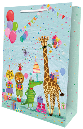 Edition Gollong Geschenktasche Large für Kinder - Tiere Party
