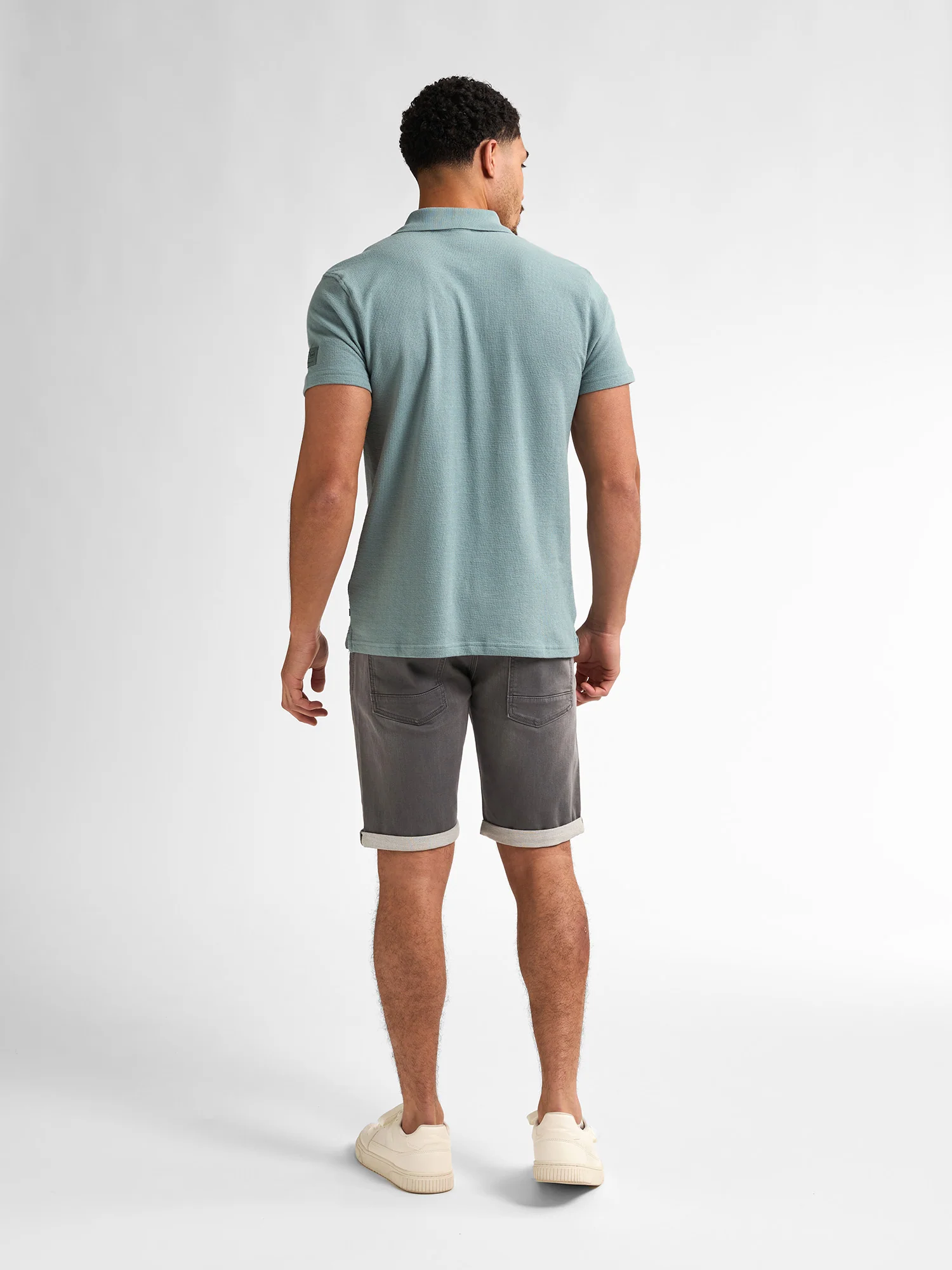 Petrol Industries Herren Towelling Polo in Driftwood Blau