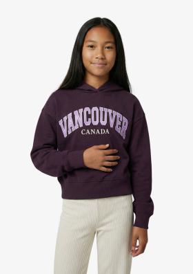 Blue Effect Mädchen Boxy College Hoodie Sweatshirt in Pflaumen Lila - VANCOUVER 