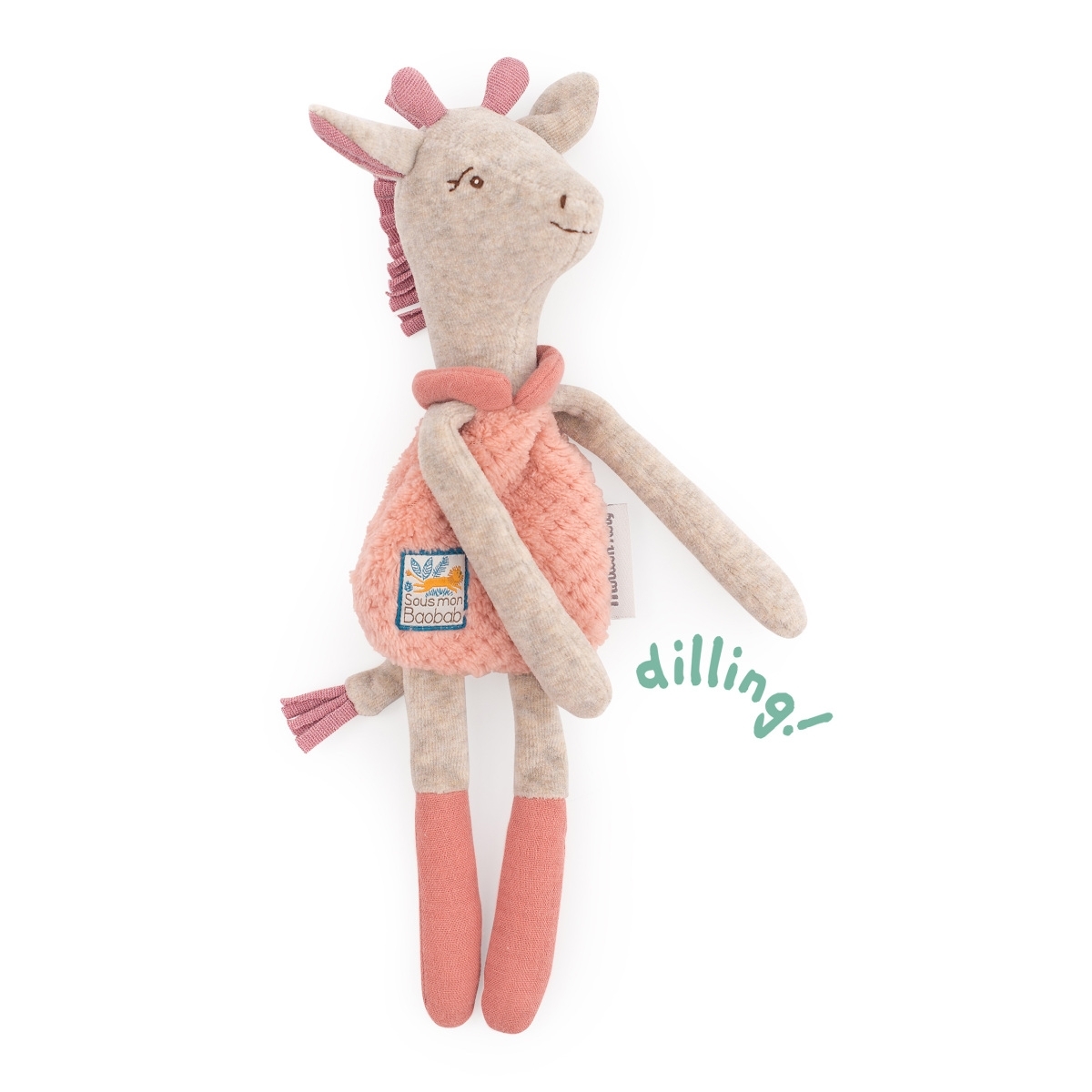 Moulin Roty Stofftier Rasseln - Löwe, Giraffe oder Elefant
