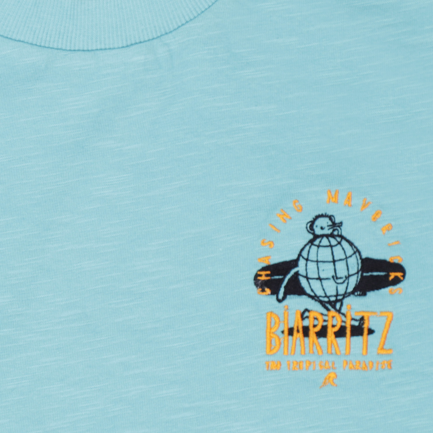 Tumble N Dry Mimizan Kurzarm T-Shirt in Tiefen Aqua Blau - Surfing Beach - SALE Tumble N Dry Mimizan Kurzarm T-Shirt in Tiefen Aqua Blau - Surfing Beach - SALE