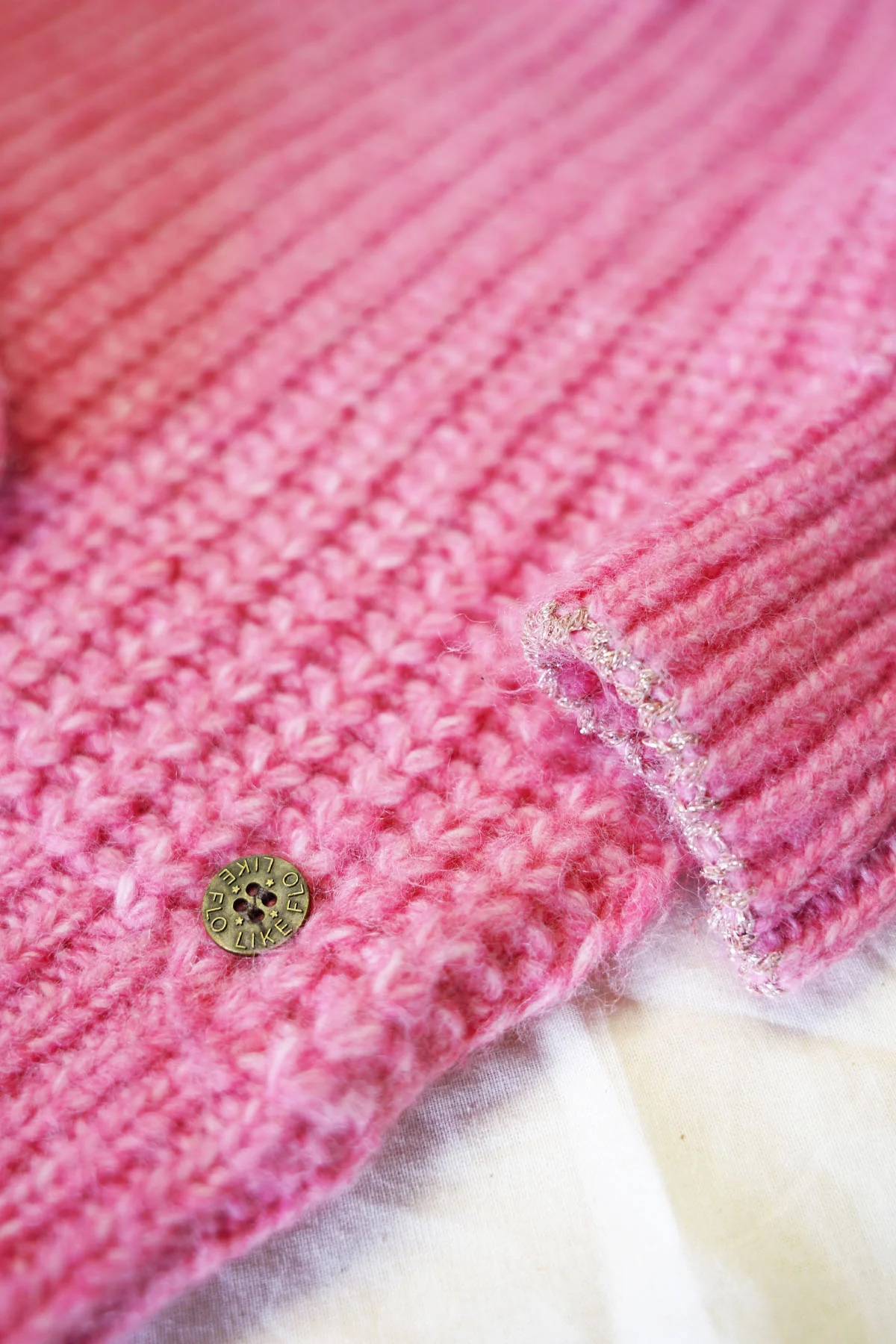 Like Flo Strickpullover Door in Pink - SALE