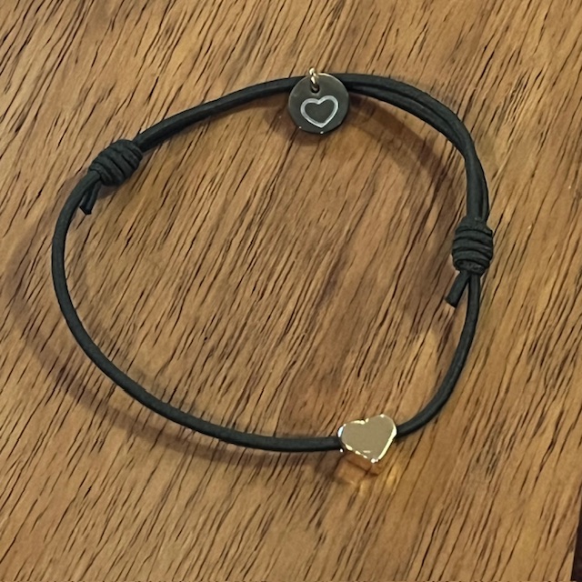 Lua Mini Heart Armband - Elastisch mit Gold Herz 