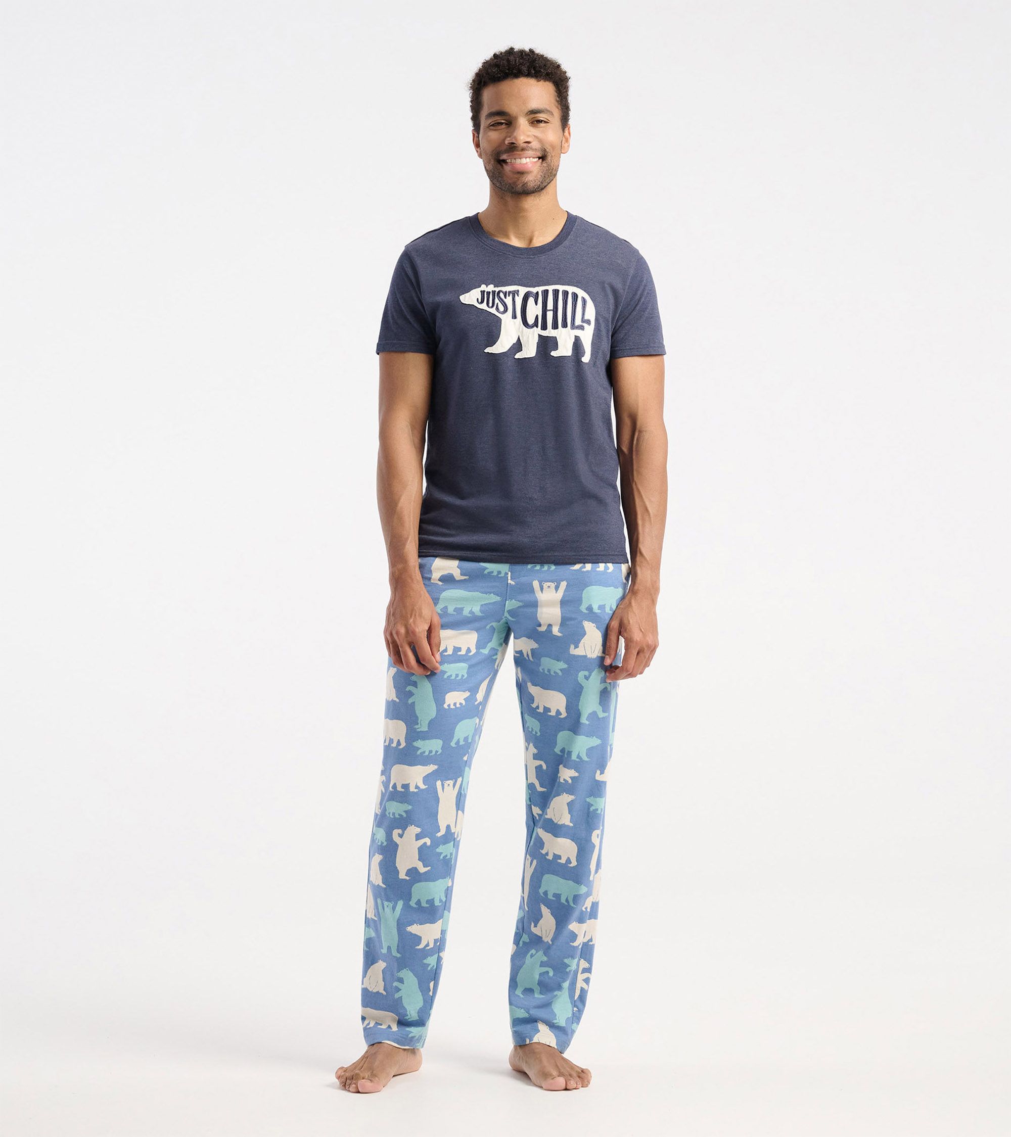 Little Blue House Herren Kurzarm T-Shirt in Navy Blau - Just Chill Little Blue House Herren Kurzarm T-Shirt in Navy Blau - Just Chill