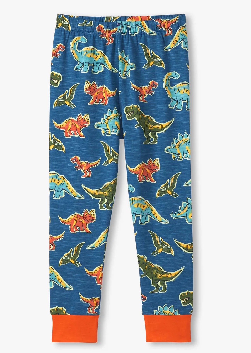 Hatley Langarm Pyjama Stretch Bio-Baumwolle in Blau - Dino Roar