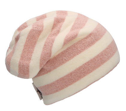 4422214_749_04 Sterntaler Beanie Gefuttert in Creme mit Rosa Glitzer-Streifen