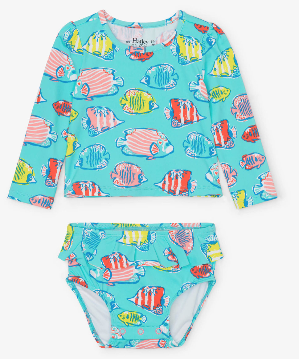 Hatley Baby Badehose & Rashguard - Bunte Fische - SALE