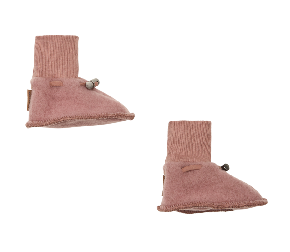 Hust & Claire Felice Merinowolle Baby Schuhe in Burlwood Rosa