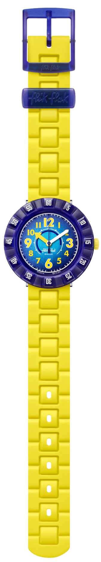 Flik Flak Uhr Kinderuhr - Springicious in Gelb/Blau