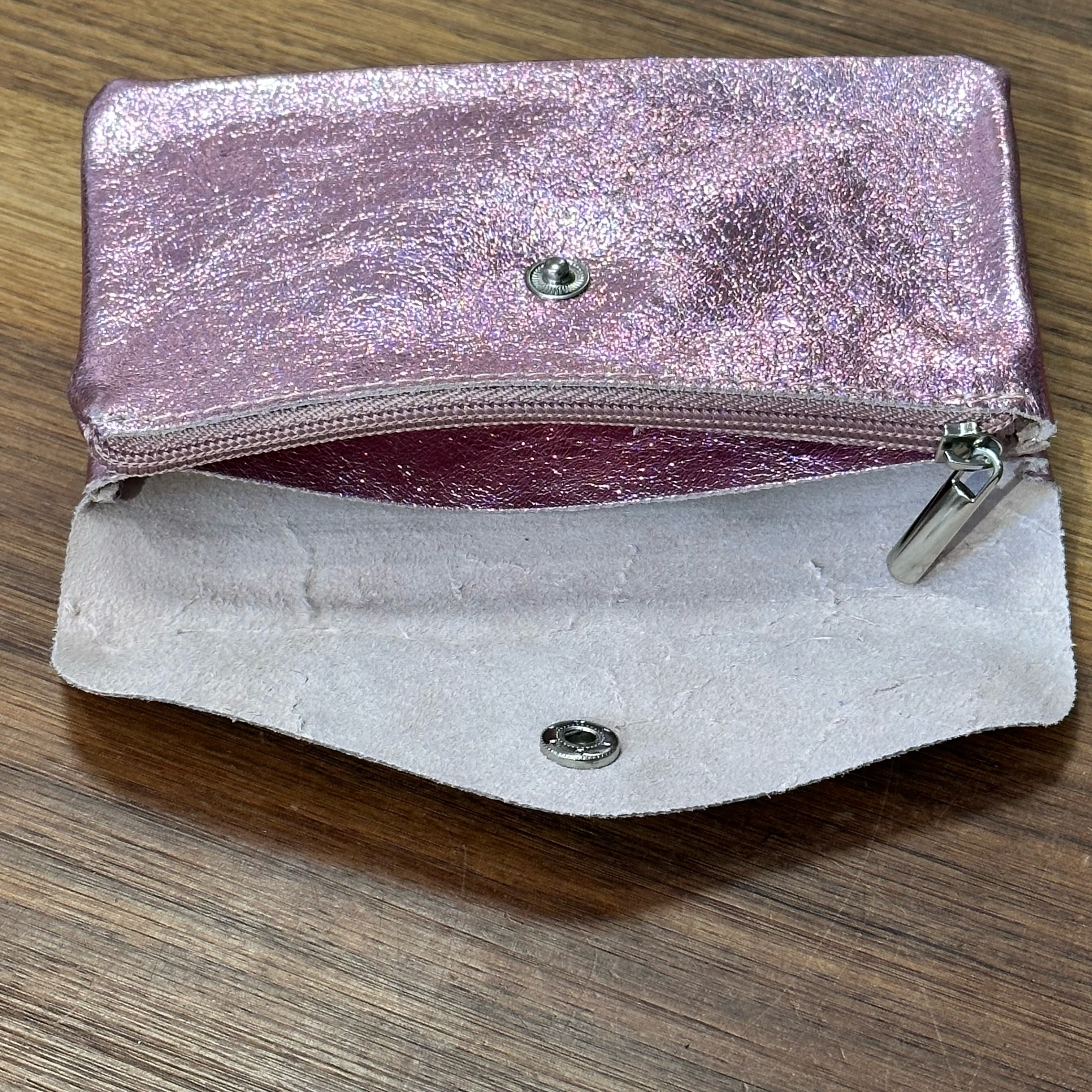 image11Cqwm0SSO2Vcqm BFF Soft Leder Glitzer Geldbeutel in Rosa Glam - Large