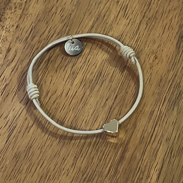 Lua Mini Heart Armband - Elastisch mit Gold Herz 