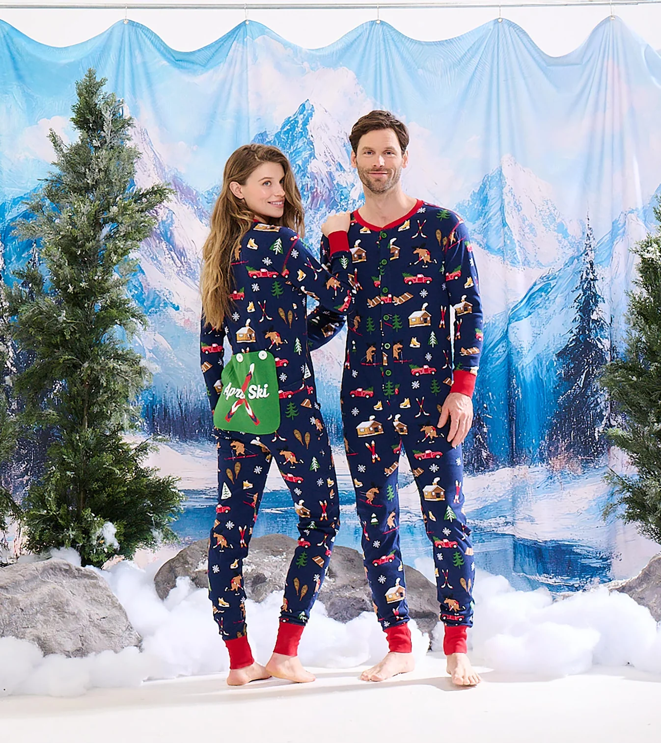 Little Blue House Adult Union Suit - Erwachsener Einteiler - Winter Cabin Onesie - Aprés Ski