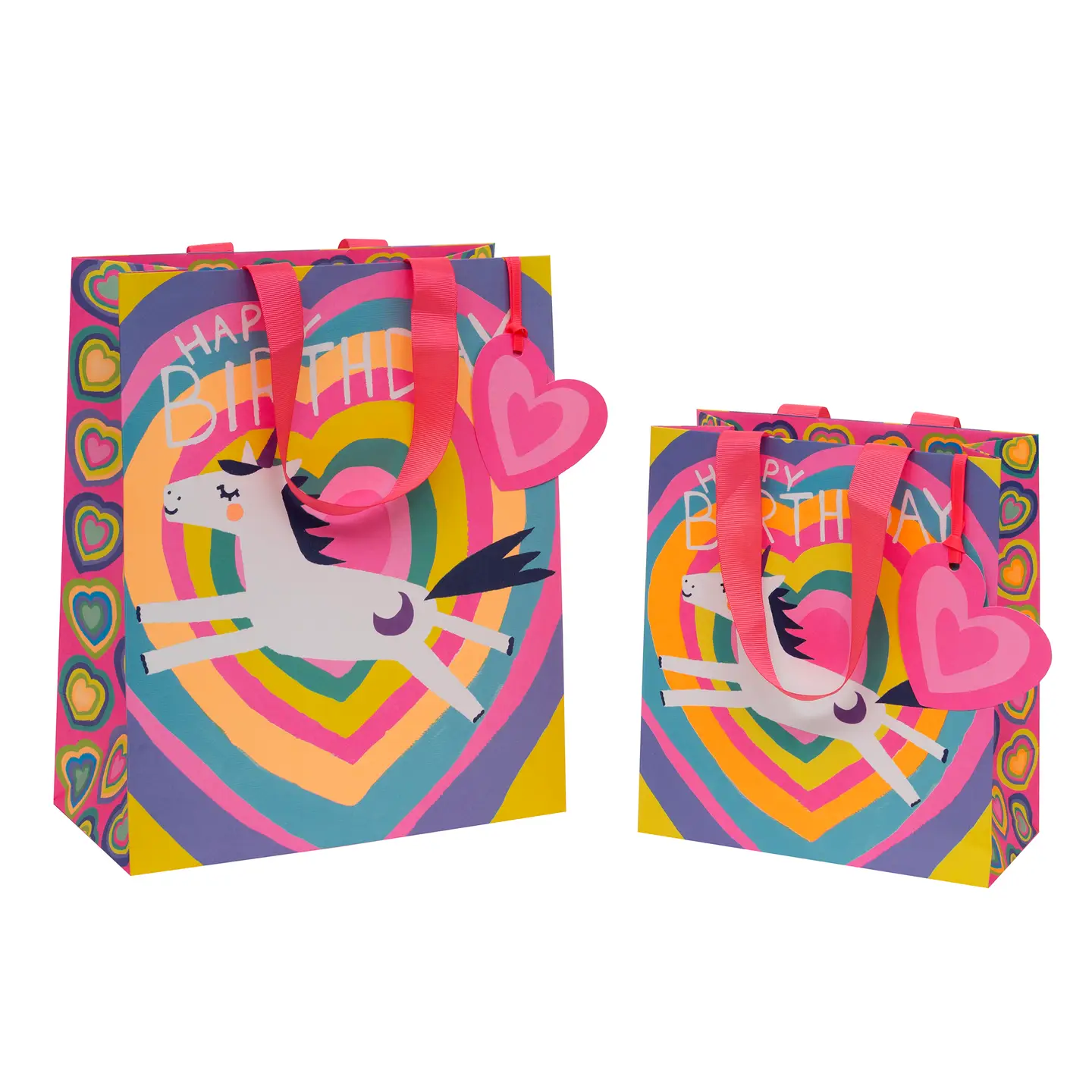 Glick Geschenktasche Mittel Groß- Unicorn Heart - Einhorn Herz 
