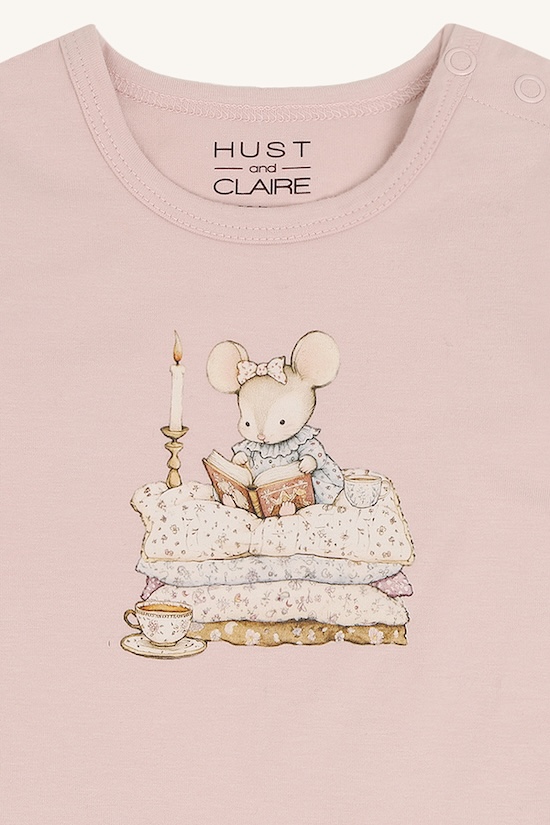 Hust & Claire Anna Langarm Shirt in Zartrosa Süßer Lesemaus - Maus Hust & Claire Anna Langarm Shirt in Zartrosa Süßer Lesemaus - Maus