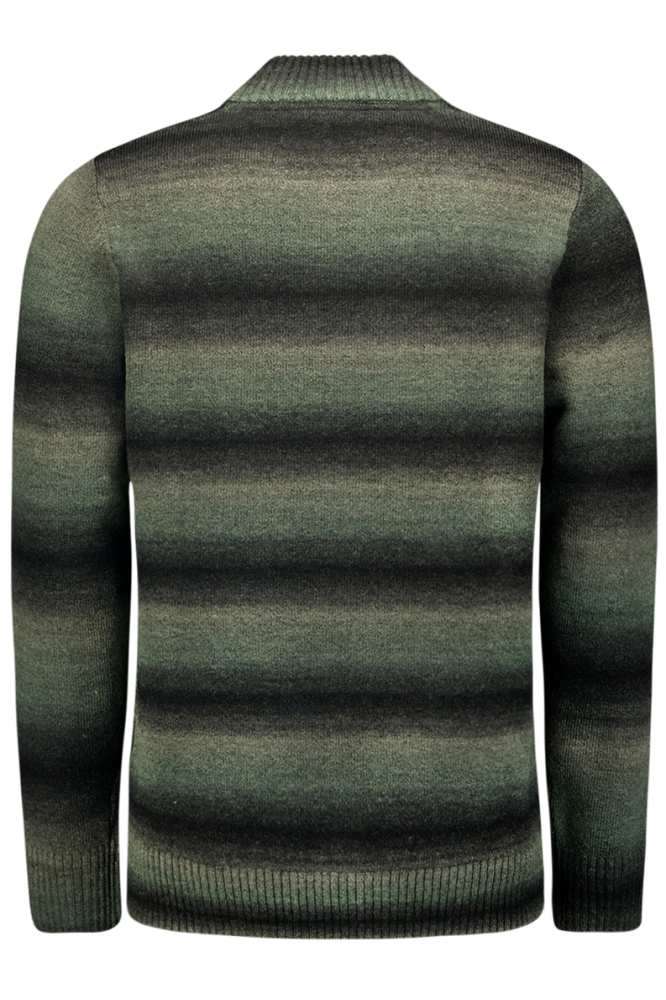 No Excess Rundhals Strickpulli - Smoke Grün-Schwarz gestreift - SALE