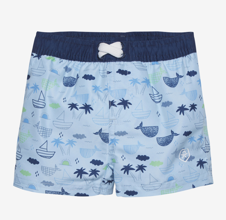 720095_7024_A Color Kids Schwimmwindel Badehose Short in Blau - Beach