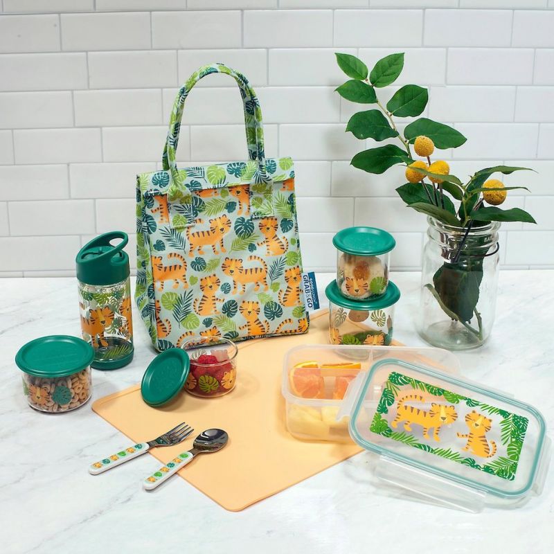lunchbox-mit-3-fachern-tiger-2 SugarBooger Bento Box mit 3 Fächern - Brotzeitbox Tiger