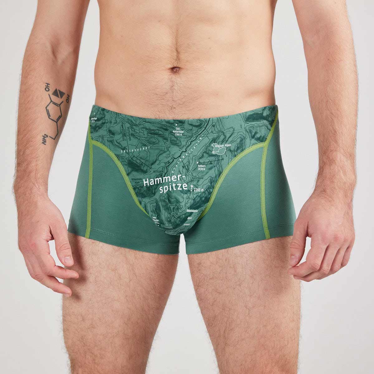 hammerspitze-eukalyptus-3 ESFE Alpine Bio-Wäsche Herren Boxer in Eucalyptus Grün - HAMMERSPITZE