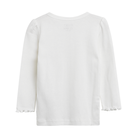 Hust & Claire Basic Langarm Shirt in Ivory Weiß