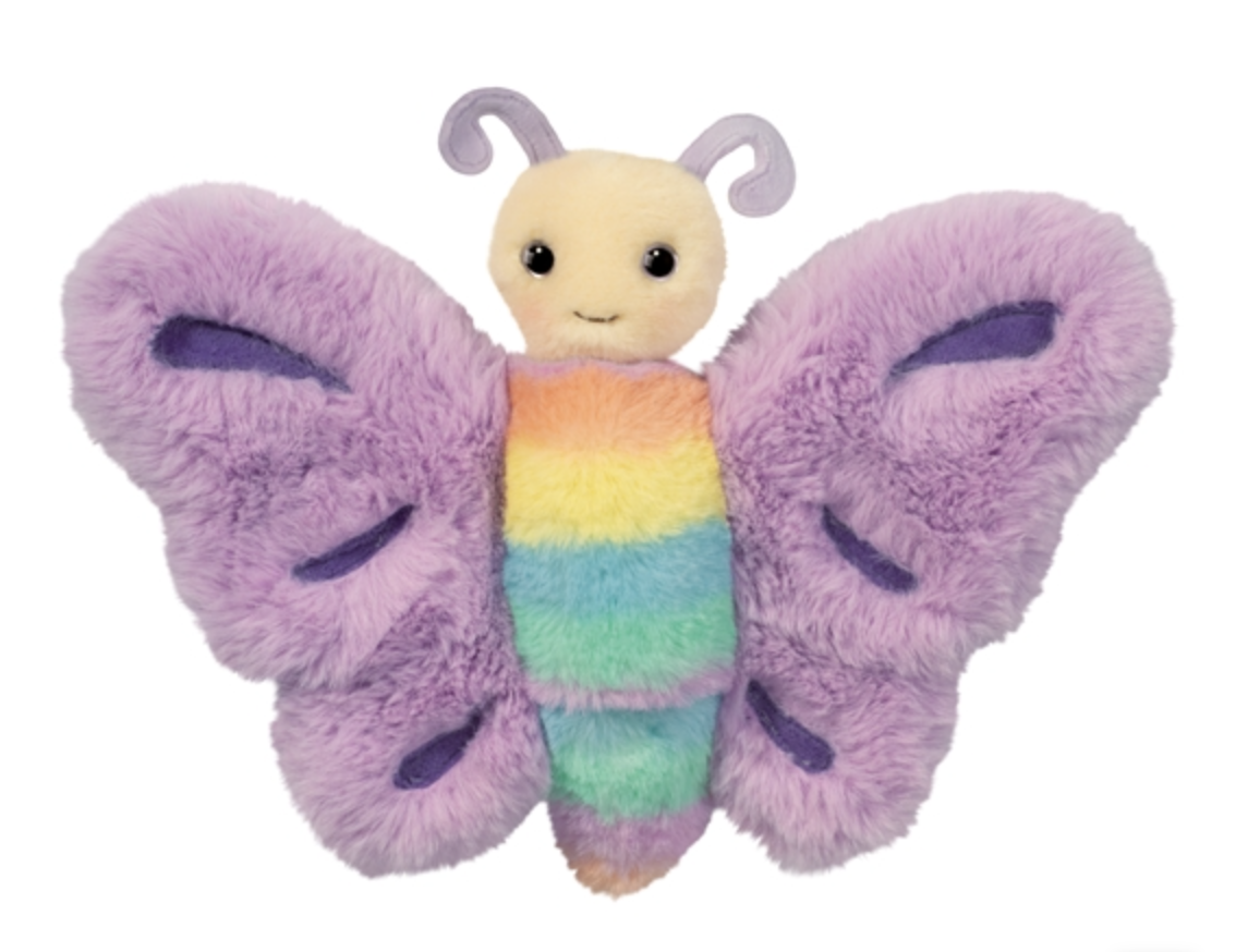 Douglas Toys Annabel Butterfly Kuscheltier – Regenbogen Schmetterling Handpuppe 25 cm