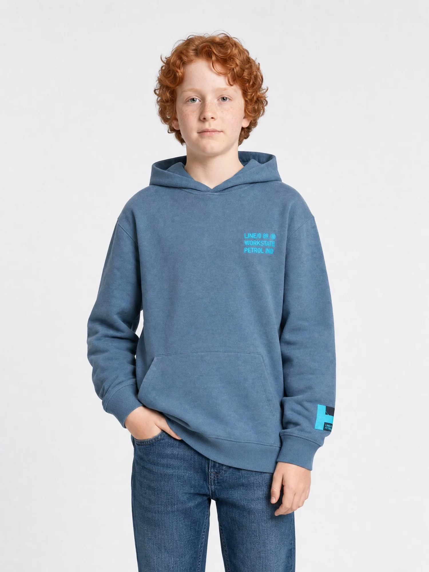 Petrol Industries Jungs Kapuzenpullover in Storm Blue - Stormblau