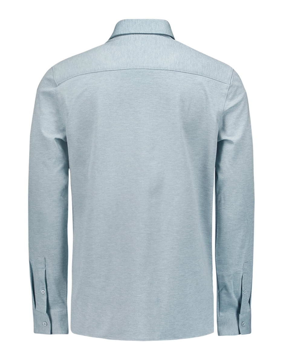 No Excess Jersey Melange Hemd mit Stretch - Cloud/Hellblau