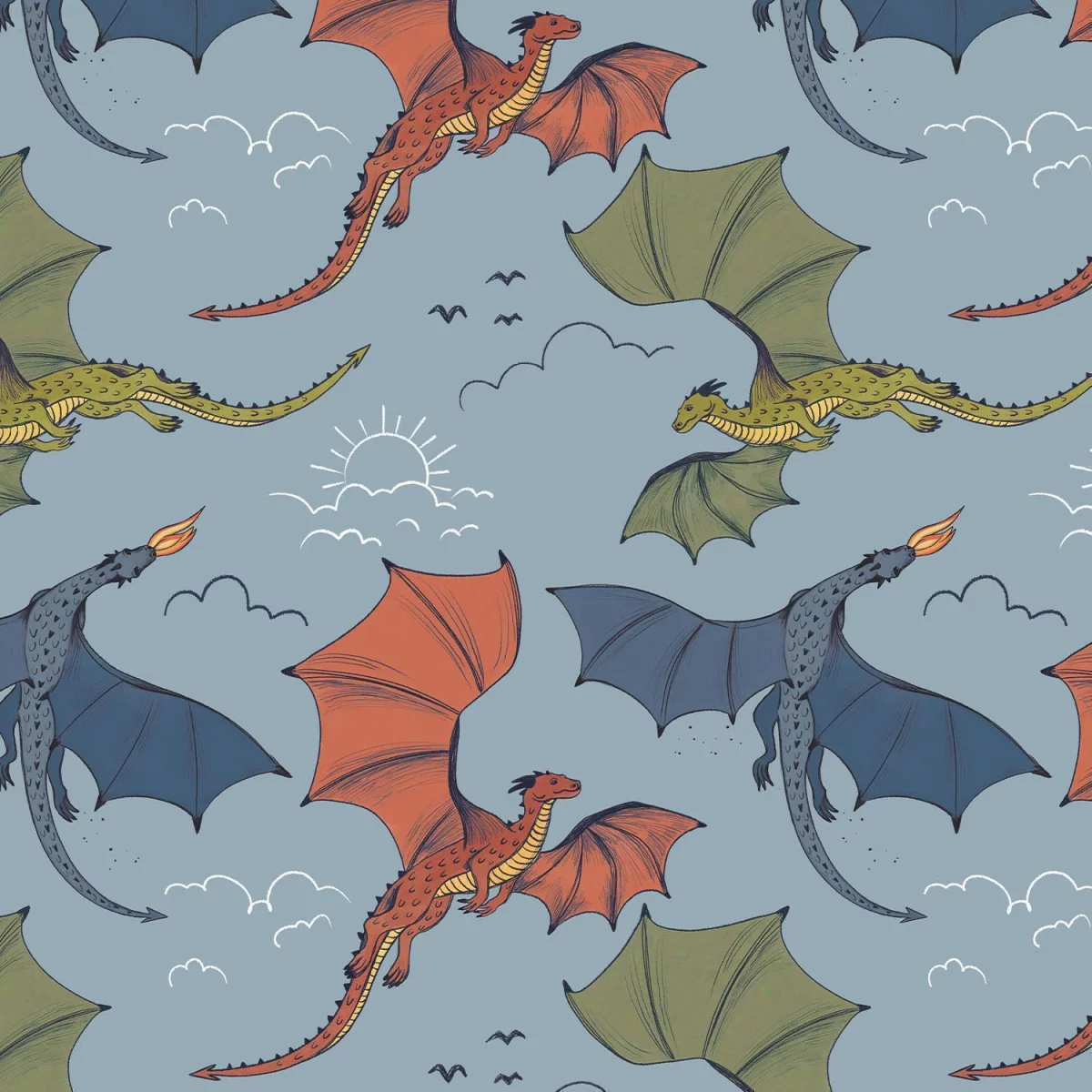 colorful-dragons-undershirt_11_3 Walkiddy Unterhemd in Blau - Colorful Dragons - Bunte Drachen