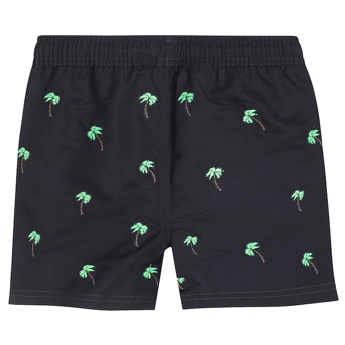 Tumble N Dry Pameira Badehose Schwimmshort in Navy Mit Palmen Stickerei Allover
