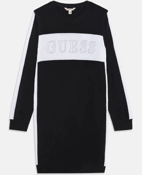 Guess Strickkleid in Schwarz mit Logo