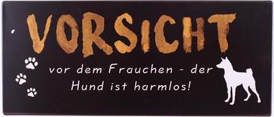 em6716 Lafinesse Metal Schild - Sign - Vorsicht vor dem Frauchen